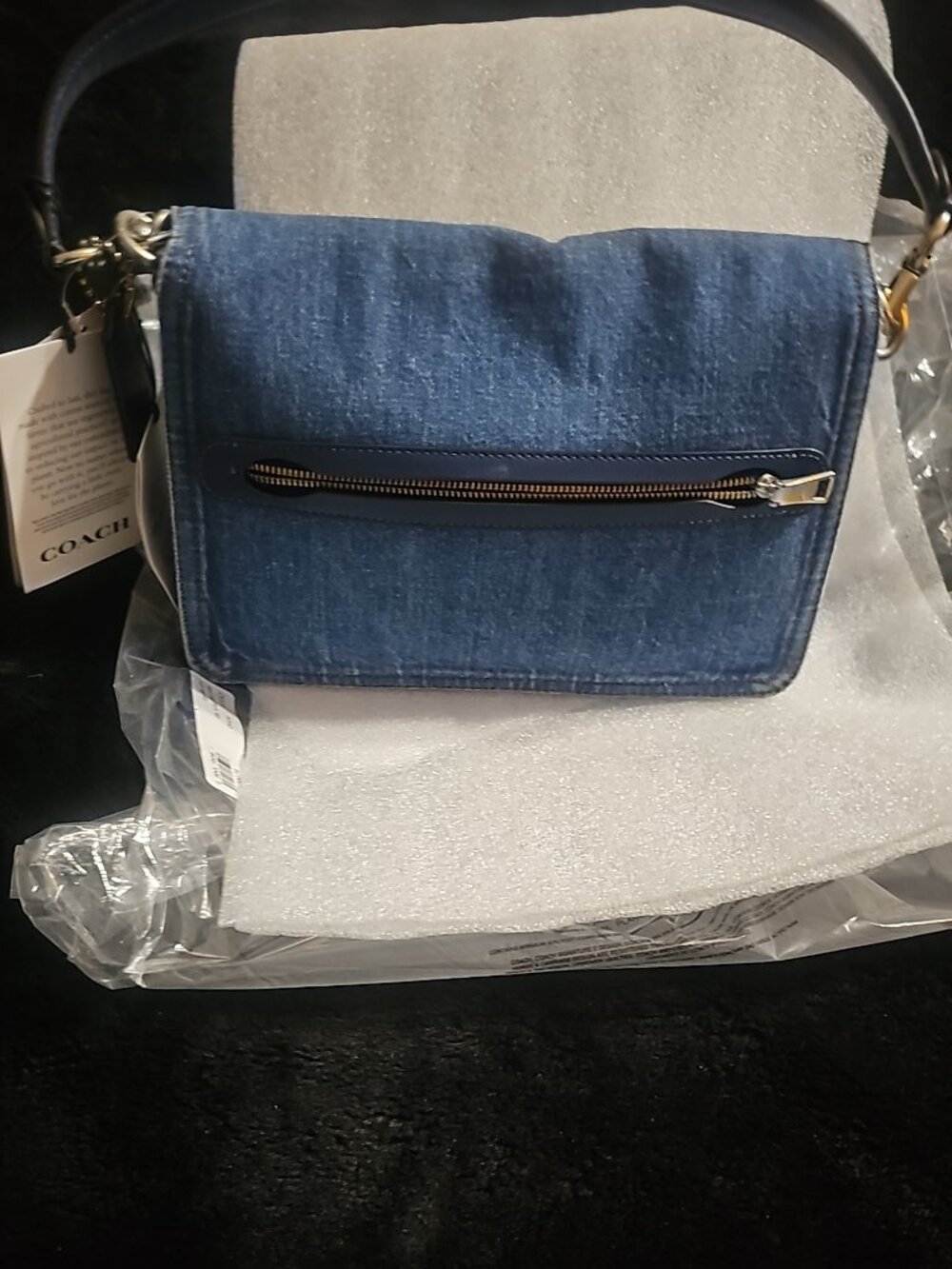 New Small Denim Chain Tabby Shoulder Bag - Picture 8 of 11